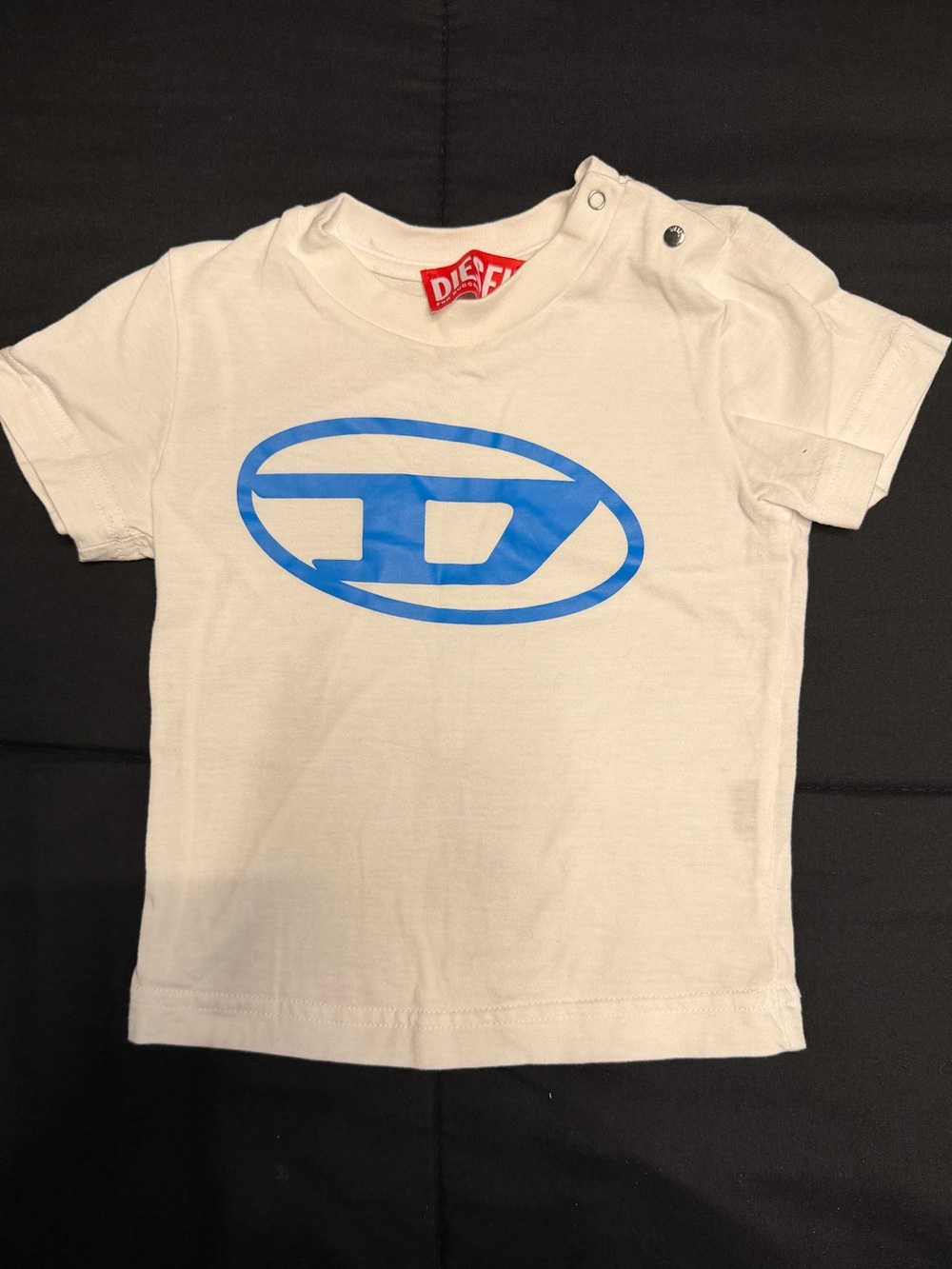 Diesel Baby/Toddler White & Blue Logo T-Shirt 6-9M
